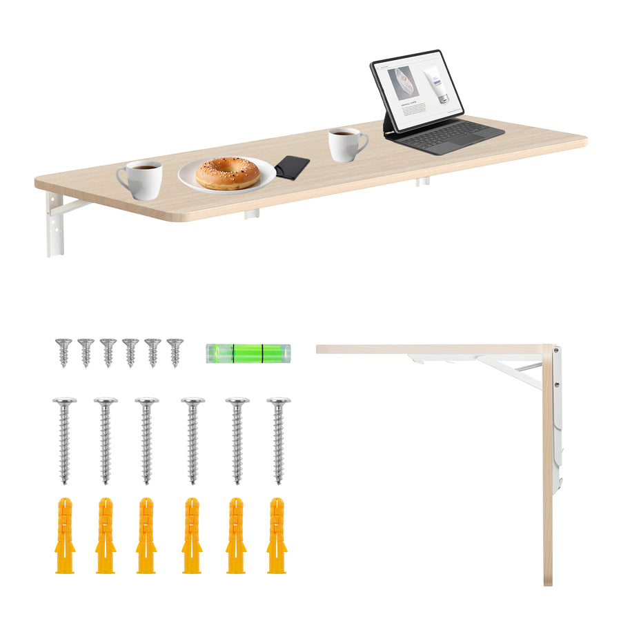 Maclean Estante / tablero plegable, color madera clara, 100x40cm, max. 50 kg, MC-128 WD