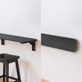 Maclean Estante/top plegable, negro, 100x20 cm, max. 50 kg, MC-129 B