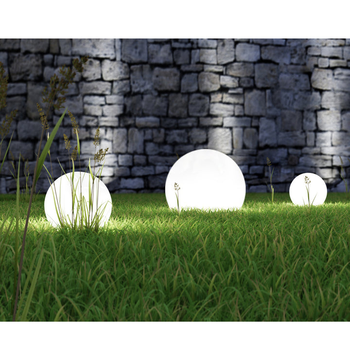Luz solar GreenBlue, independente, jardim, esfera 25x25x58 cm, LED branco, GB166, pacote de 4