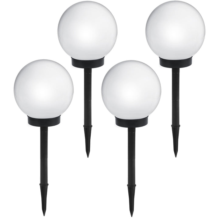 Luz solar GreenBlue, independente, jardim, esfera 25x25x58 cm, LED branco, GB166, pacote de 4
