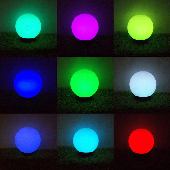 GB167 Luz Solar de Jardim - Esfera 30x30x63cm, LEDs Coloridos, 4 Peças