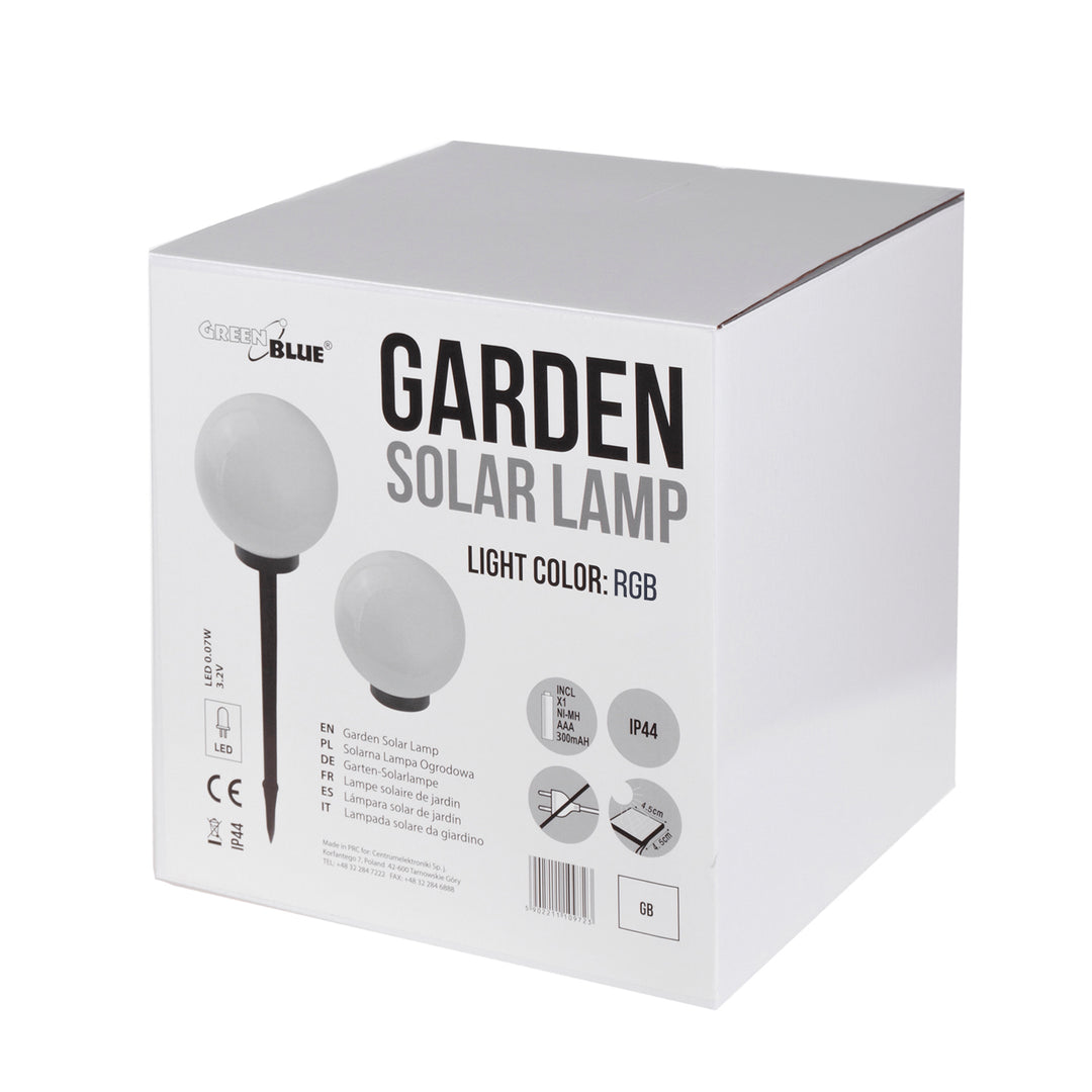 GB167 Luz Solar de Jardim - Esfera 30x30x63cm, LEDs Coloridos, 4 Peças