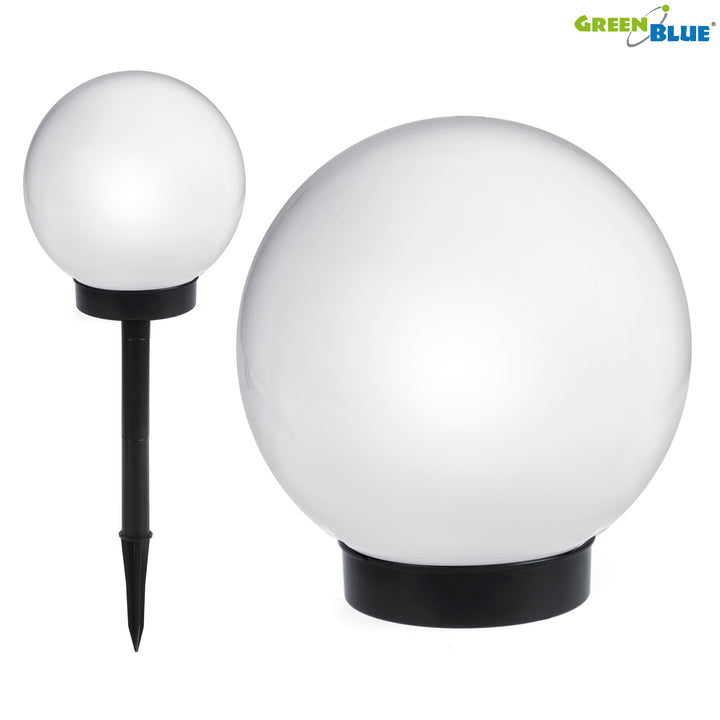 Luz solar GreenBlue, independente, jardim, esfera 25x25x58 cm, LED RGB, GB165, 4 peças