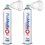 Promedix Inhalador portátil de oxígeno enlatado al 99,4% 12L, PR-994, 2 unidades
