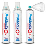 Inalador portátil de oxigénio Promedix 99,4% em lata, 12L, PR-994, 3 unidades