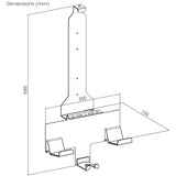 NanoRS RS181 Soporte de pared blanco PS5 con soporte para pads, 10kg max + NanoRS RS180 Soporte de pared blanco para consola Playstation 5, 10kg max