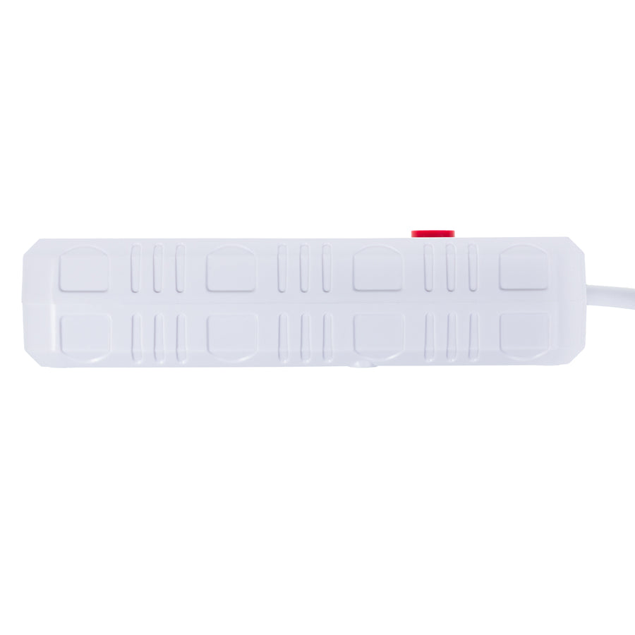 Regleta de enchufes Maclean, cable alargador de 4 tomas + 3xUSB, 110-240 V CA 50/60 Hz, 2,1 A máx. 2500 W, 3 m, blanco, MCE393 W