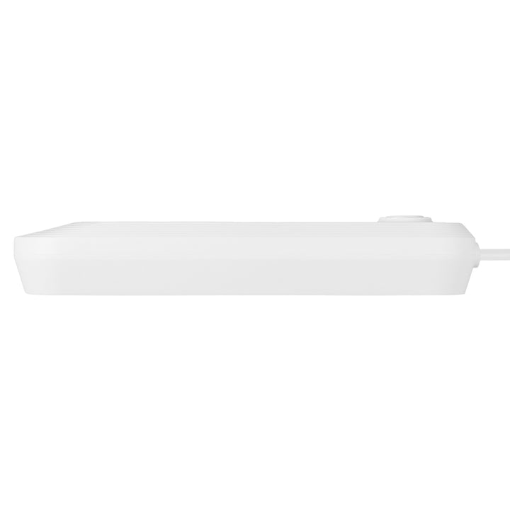 Regleta de enchufes Maclean, cable alargador de 3 tomas + 3xUSB, 110-240 V CA 50/60 Hz, 2,1 A máx. 2500 W, 1,5 m, blanco, MCE394 W