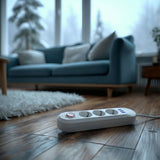 Regleta de enchufes Maclean, cable alargador de 3 tomas + 3xUSB, 110-240 V CA 50/60 Hz, 2,1 A máx. 2500 W, 1,5 m, blanco, MCE394 W