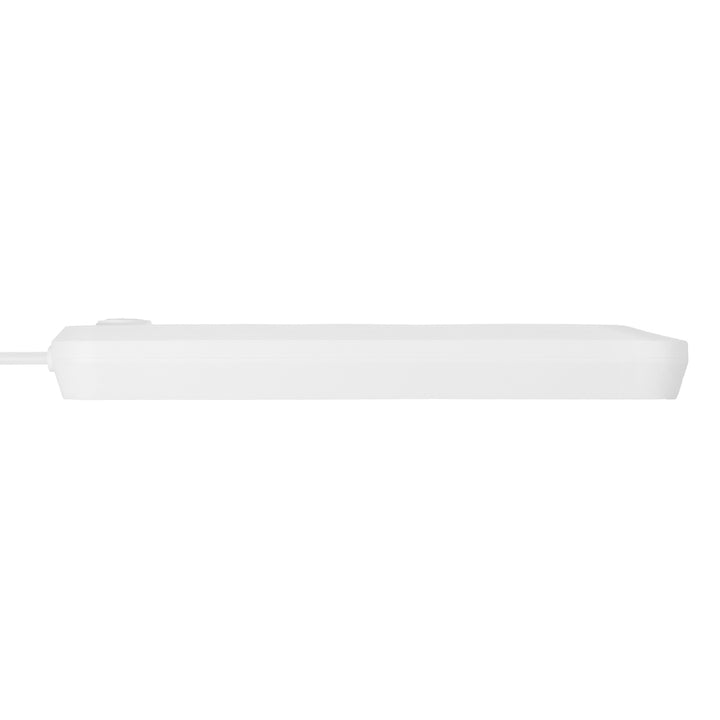Regleta de enchufes Maclean, cable alargador de 5 tomas + 3xUSB, 110-240 V CA 50/60 Hz, 2,1 A máx. 2500 W, 1,5 m, blanco, MCE395 W