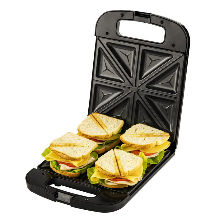 Sanduicheira Adler AD 3055 preta de 2000 W para 4 sanduíches