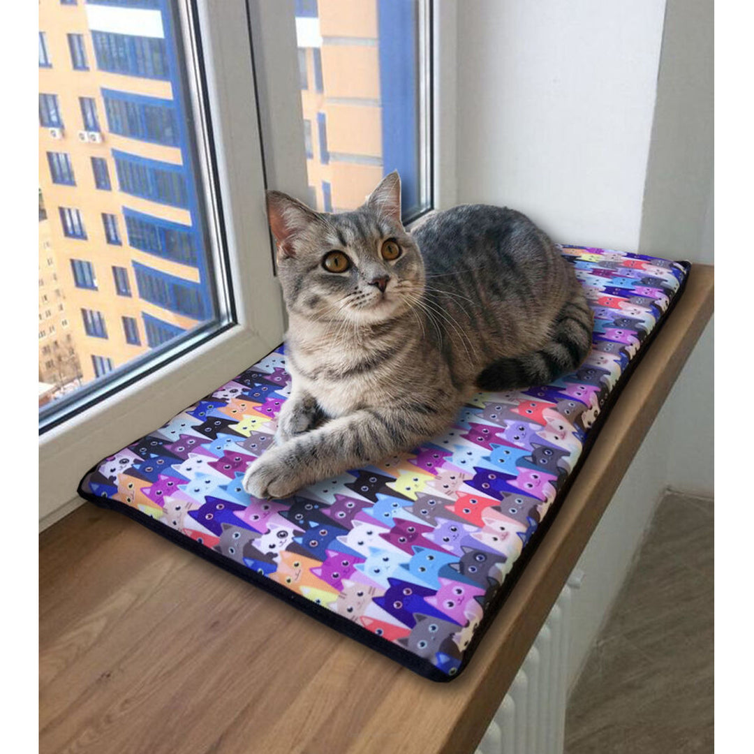 Almofada para cama de gato para nicho de janela 25x55cm Bertoni MEOW print