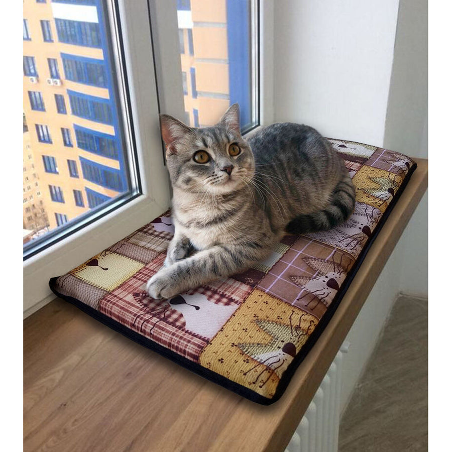 Cojín cama gato para el hueco de la ventana 25x55cm Bertoni diseño PEXESO