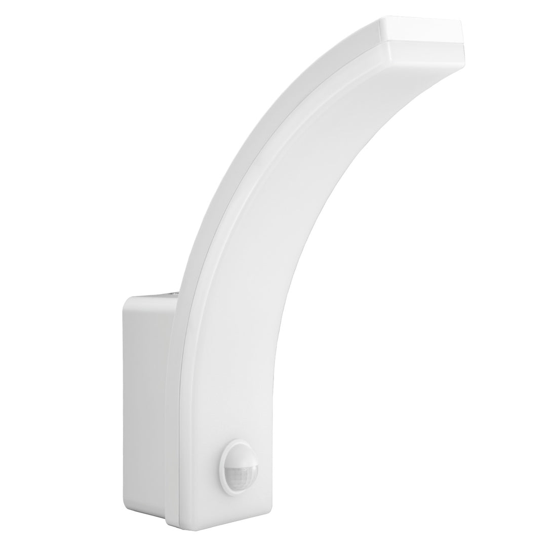 Maclean sensor de movimiento Lámpara LED, sensor de movimiento PIR, blanco, 20W, IP65, 2000lm, blanco neutro (4000K) MCE512 W, 2 piezas