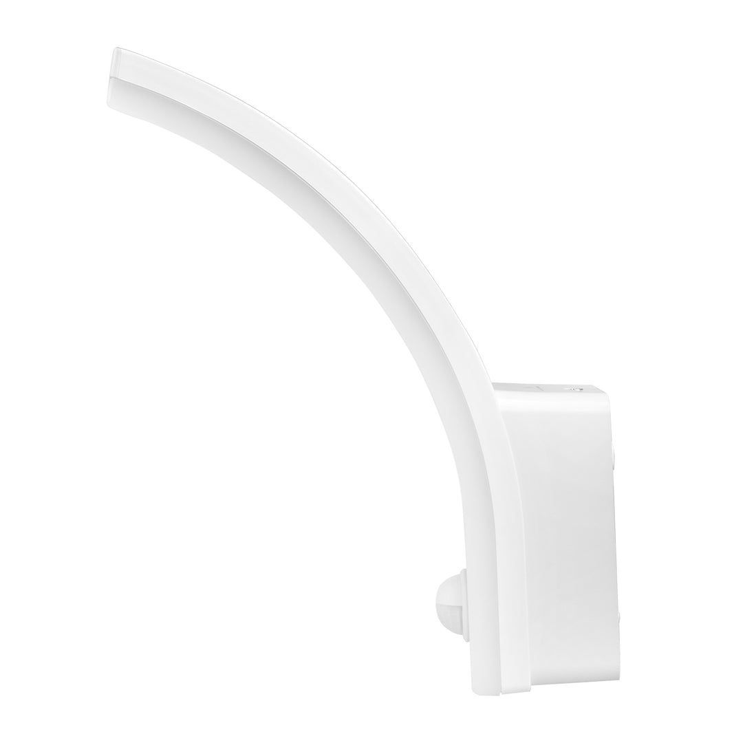 Maclean sensor de movimiento Lámpara LED, sensor de movimiento PIR, blanco, 20W, IP65, 2000lm, blanco neutro (4000K) MCE512 W, 2 piezas