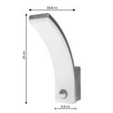 Luz LED com sensor de movimento Maclean, sensor de movimento PIR, cinzento, 20 W, IP65, 2000 lm, branco neutro (4000 K) MCE512 GR, pacote de 4