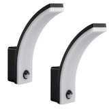 Luz LED com sensor de movimento Maclean, sensor de movimento PIR, preta, 20 W, IP65, 2000 lm, branco neutro (4000 K) MCE512 B, pacote de 2