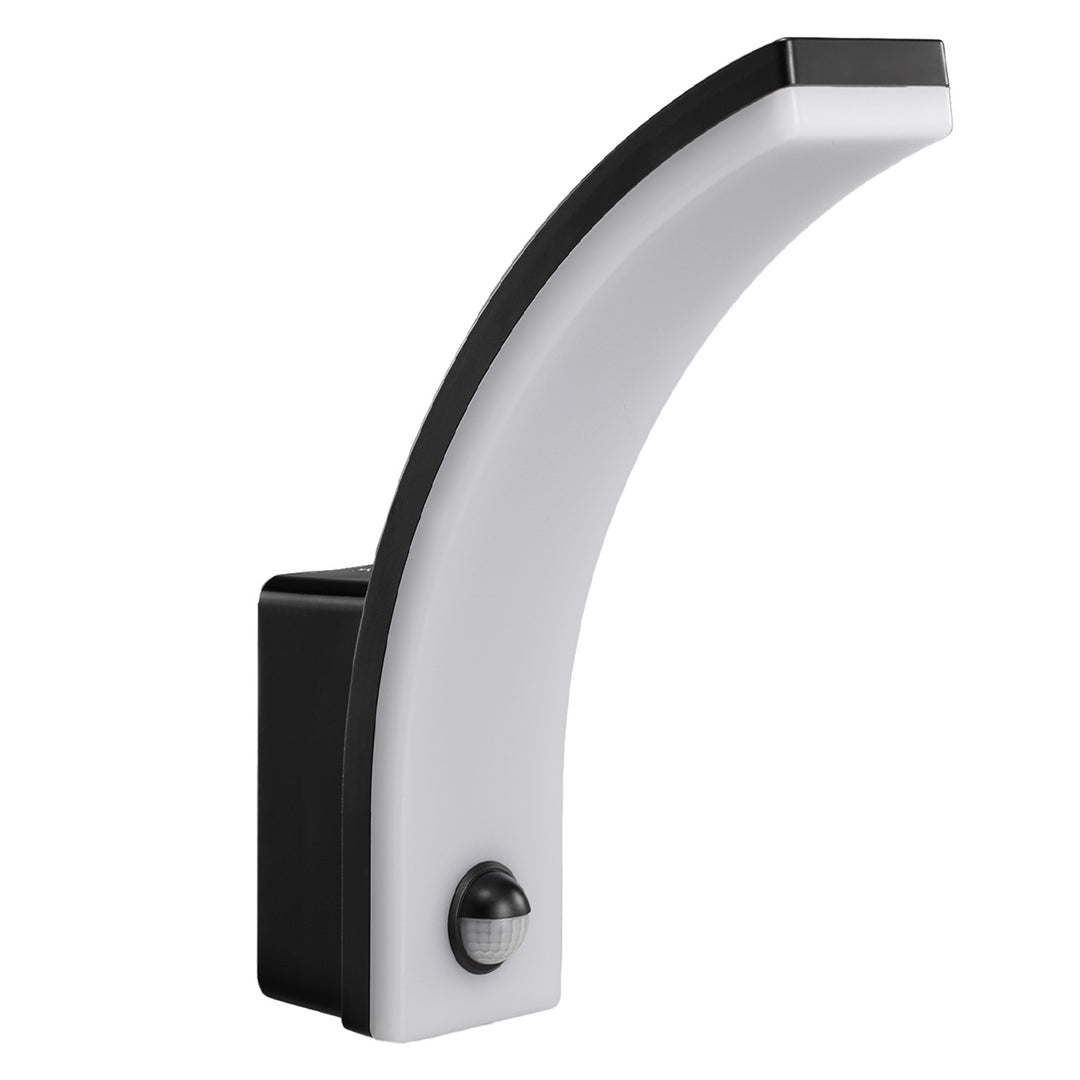 Maclean sensor de movimiento Lámpara LED, sensor de movimiento PIR, negro, 20W, IP65, 2000lm, blanco neutro (4000K) MCE512 B, 4 piezas