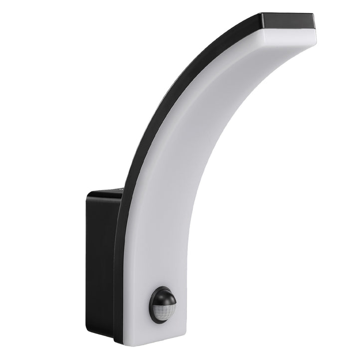 Maclean sensor de movimiento Lámpara LED, sensor de movimiento PIR, negro, 20W, IP65, 2000lm, blanco neutro (4000K) MCE512 B, 4 piezas