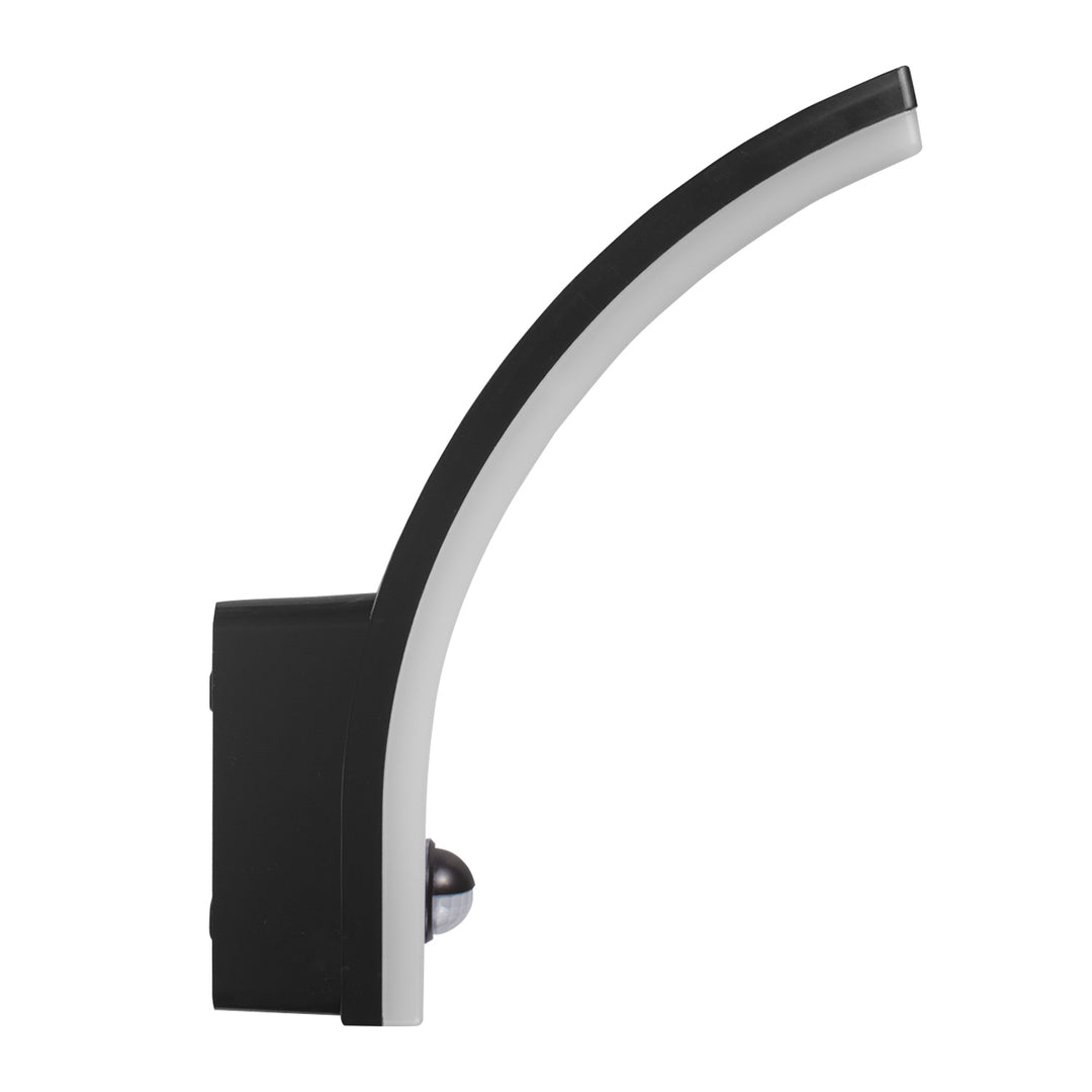 Maclean sensor de movimiento Lámpara LED, sensor de movimiento PIR, negro, 20W, IP65, 2000lm, blanco neutro (4000K) MCE512 B, 4 piezas