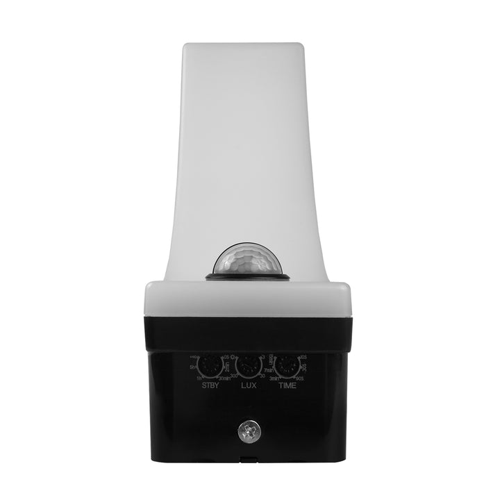 Maclean sensor de movimiento Lámpara LED, sensor de movimiento PIR, negro, 20W, IP65, 2000lm, blanco neutro (4000K) MCE512 B, 4 piezas