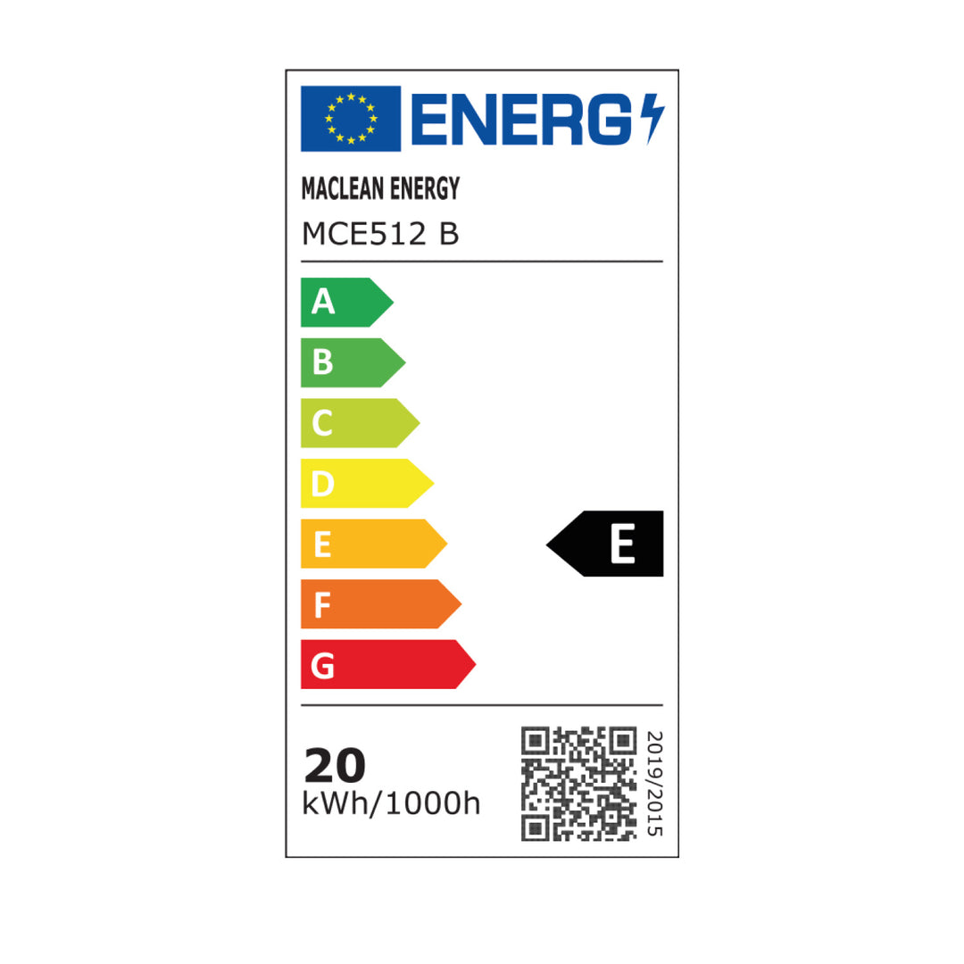 Maclean sensor de movimiento Lámpara LED, sensor de movimiento PIR, negro, 20W, IP65, 2000lm, blanco neutro (4000K) MCE512 B, 4 piezas