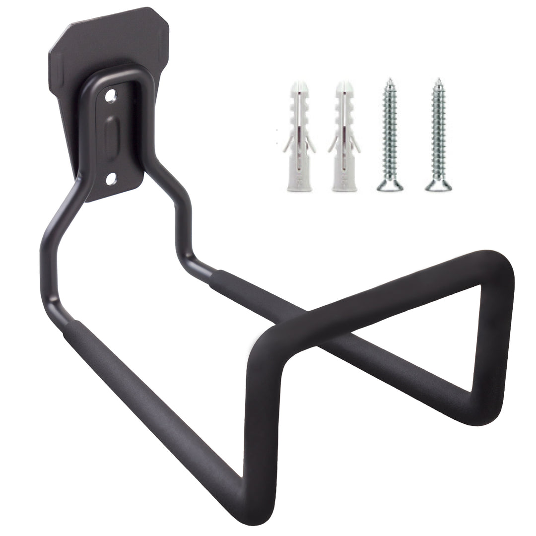 Soporte de pared para garaje Maclean, para neumáticos, herramientas de jardín, escalera, mangueras, bicicletas, acero, carga máx. 35kg, MC-441, 4 piezas