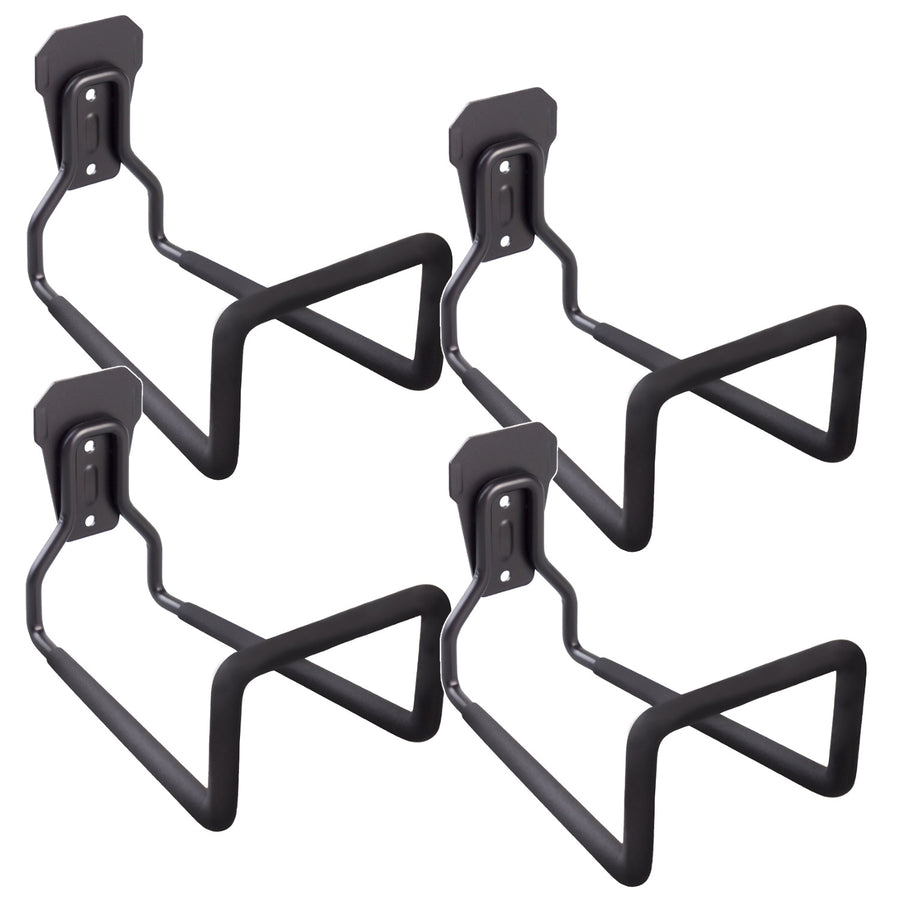 Soporte de pared para garaje Maclean, para neumáticos, herramientas de jardín, escalera, mangueras, bicicletas, acero, carga máx. 35kg, MC-441, 4 piezas