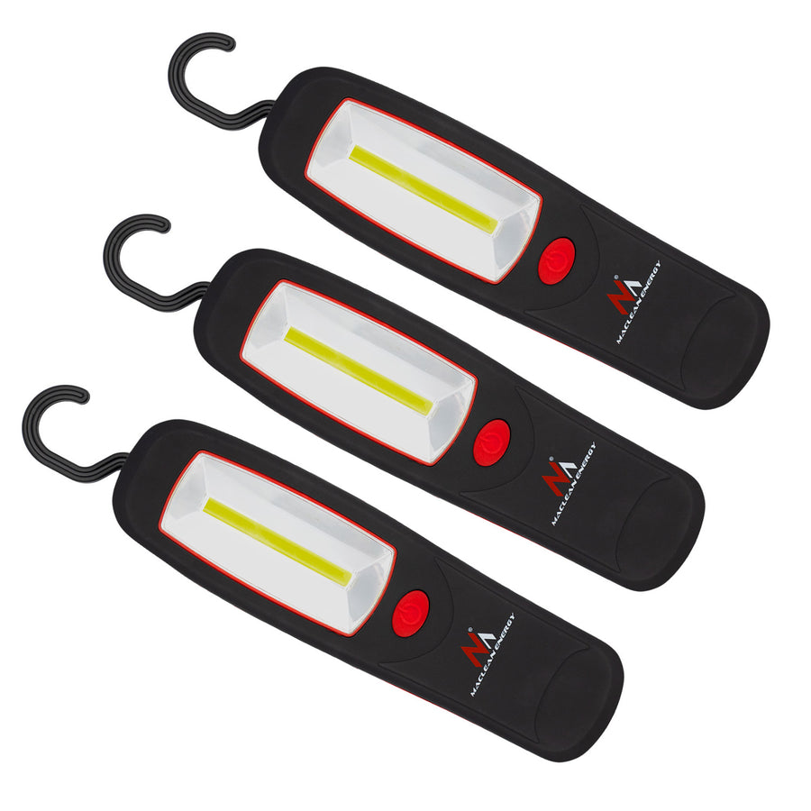Lâmpada de oficina Maclean MCE03 24 LED, íman, gancho, 3 peças