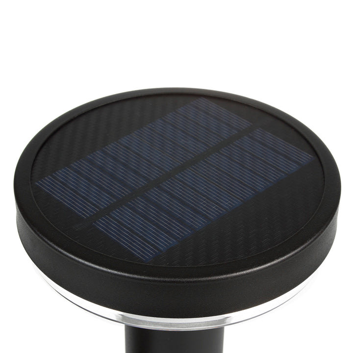 Maclean MCE465 B Solar LED Light, con sensor, 3 modos, enchufable, Li-ion 18650, IP44, 3.7V, 1200 mAh, Negro, 8 piezas