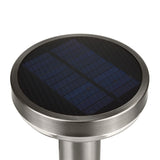Luz LED Solar Maclean MCE465 C/M, com Sensor, 3 Modos, Plug-in, Ião de Lítio 18650, IP44, 3,7 V, 1200 mAh, Cromado Mate, Embalagem de 6