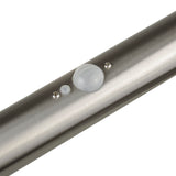 Luz LED Solar Maclean MCE465 C/M, com Sensor, 3 Modos, Plug-in, Ião de Lítio 18650, IP44, 3,7 V, 1200 mAh, Cromado Mate, Embalagem de 6
