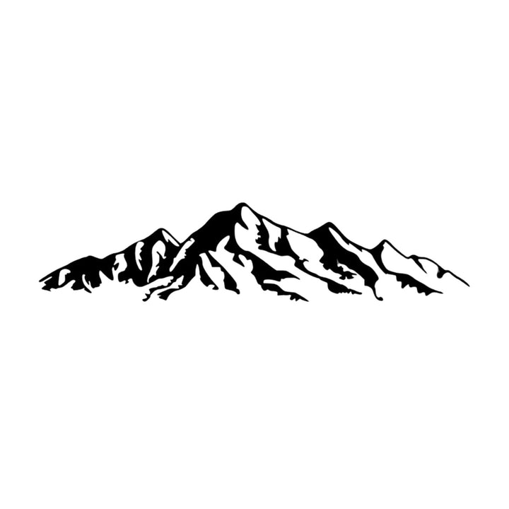 Quadro vazado, decoração de parede 3D, imagem 3D "Montanhas alpinas" 100x23cm Preto