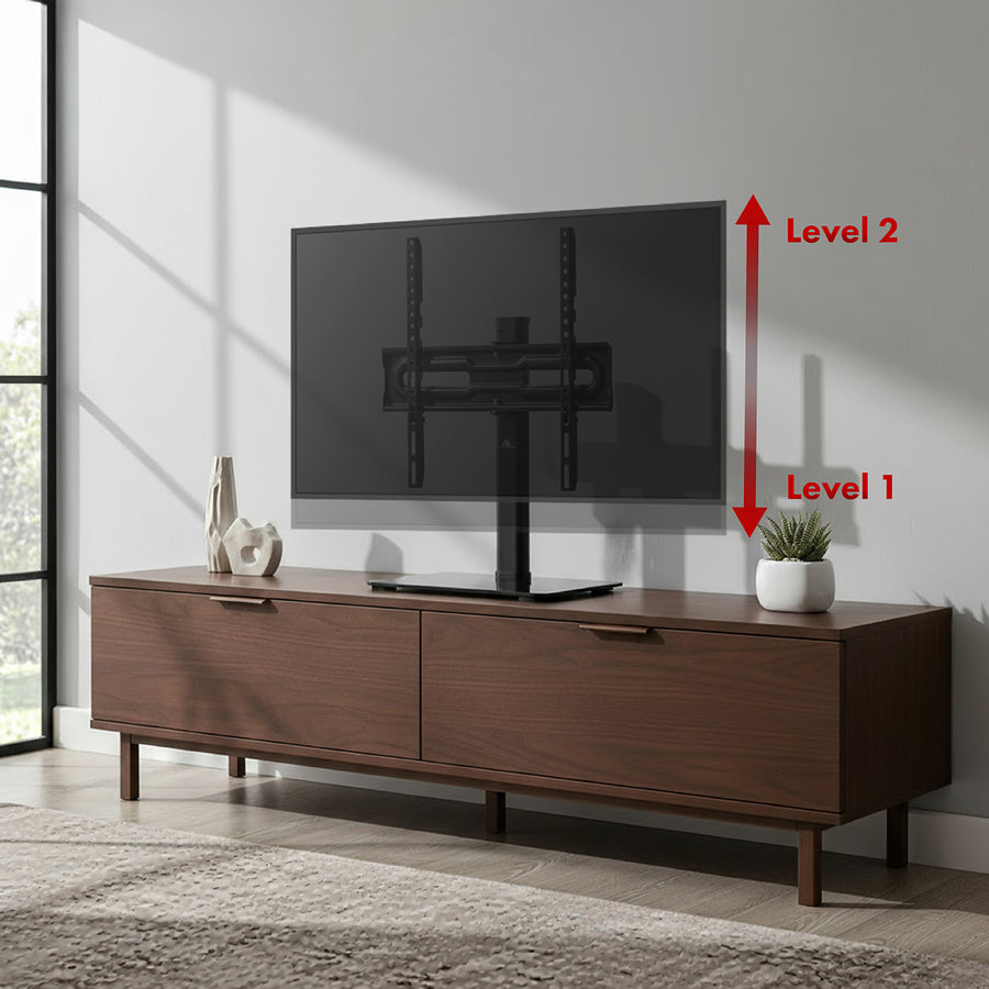 Soporte universal para TV Maclean, para mueble RTV, soporte, máx. 35 kg, rotación 20 grados, para TV 32-55", MC-132