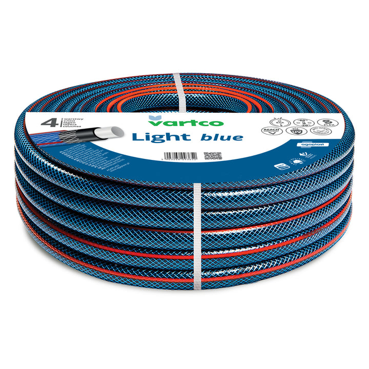 Mangueira de jardim Vartco Light Blue 3/4" 100m 4 dobras 22 bar