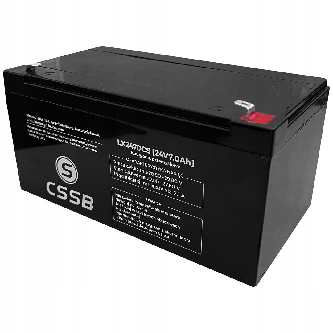 Bateria Lamex sem manutenção, AGM SLA, 24 V, 7 Ah, LX2470