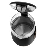 Chaleira elétrica em vidro Adler AD 1305 bg 1,7 L, preta e dourada, controlo de temperatura, visor LED