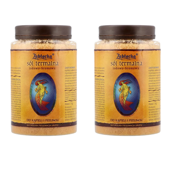 Sal termal de yodo-bromo, Zablocka - para baño y peeling, 1 kg 2 piezas