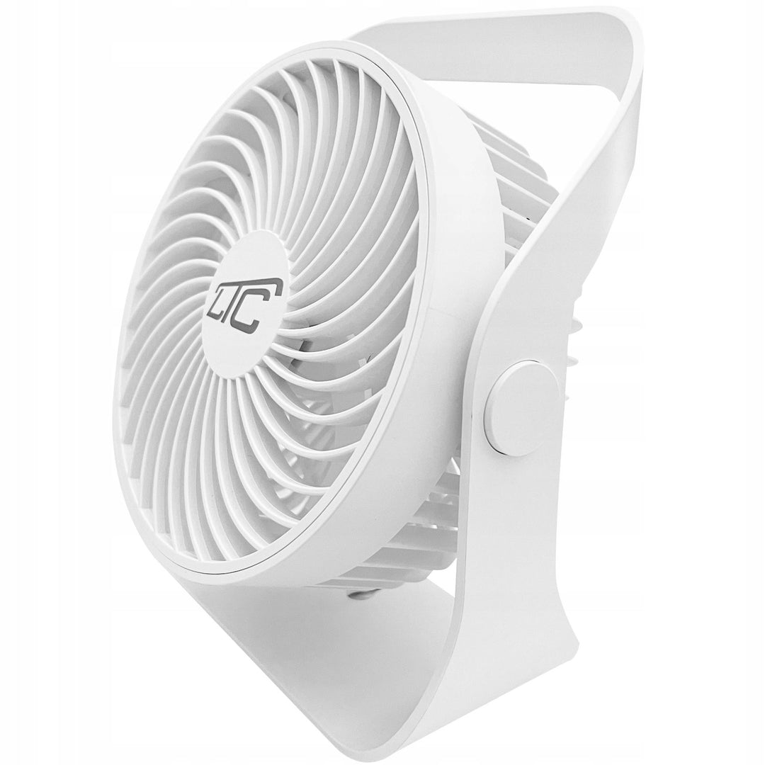 LTC LXWB16 Ventilador de escritorio inalámbrico, carga USB C, 4 niveles de velocidad, batería de 2000 mAh