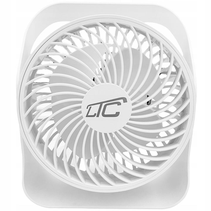 LTC LXWB16 Ventilador de escritorio inalámbrico, carga USB C, 4 niveles de velocidad, batería de 2000 mAh