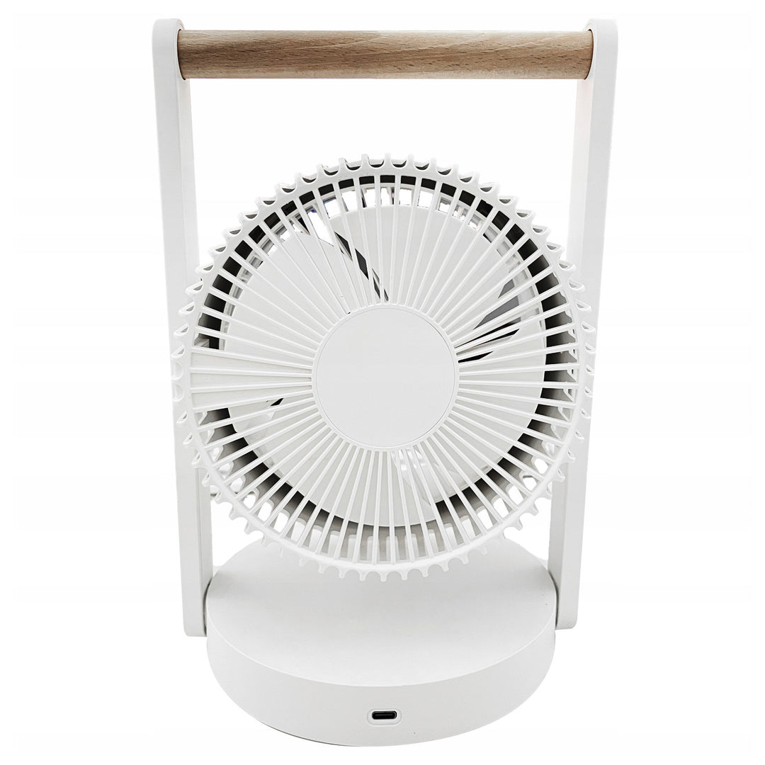 LTC LXWB17 Ventilador de sobremesa inalámbrico, luz nocturna y pantalla LED, 5 niveles de velocidad, batería de 3600 mAh