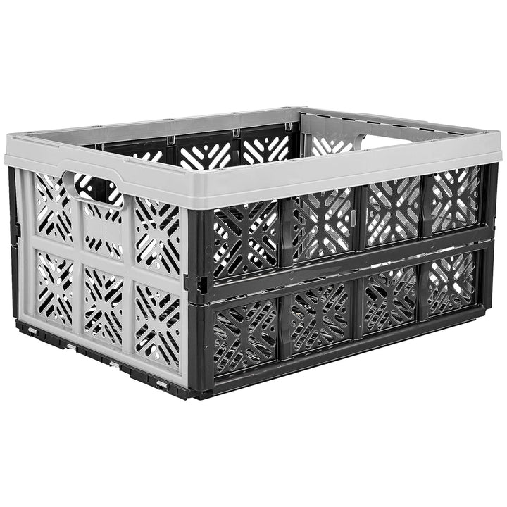 Cesto de plástico dobrável Keeper, 32L, cinzento-preto