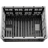 Cesto de plástico dobrável Keeper, 32L, cinzento-preto