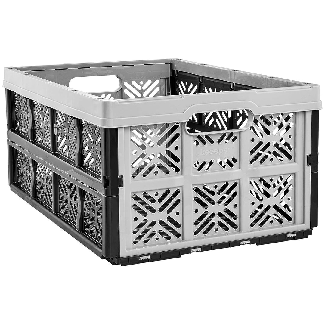 Cesto de plástico dobrável Keeper, 32L, cinzento-preto