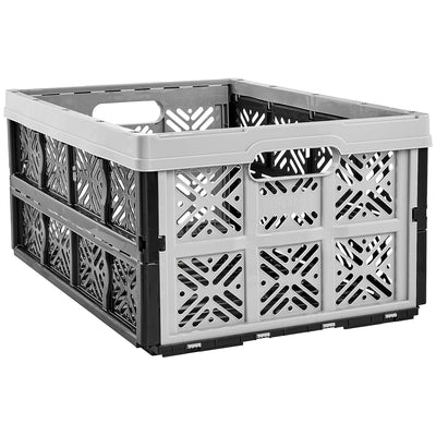 Cesto de plástico dobrável Keeper, 32L, cinzento-preto