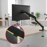 Soporte de monitor Maclean, resorte de gas, 17"-32", 2-10kg, negro, MC-133
