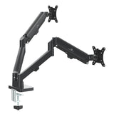 Soporte para 2 monitores Maclean, resorte de gas, 17"-32", 2-10kg, negro, MC-134