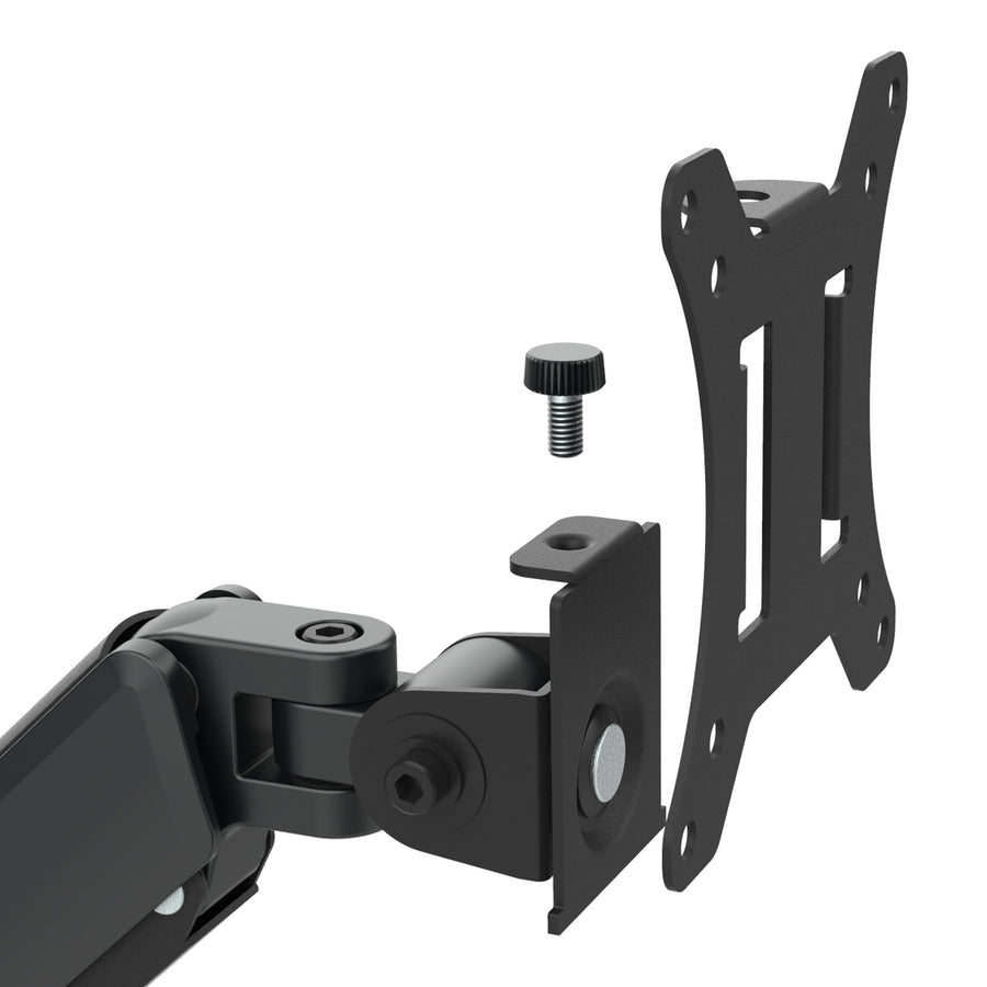 Soporte para 2 monitores Maclean, resorte de gas, 17"-32", 2-10kg, negro, MC-134