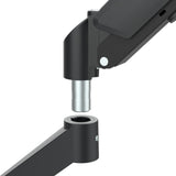 Soporte para 2 monitores Maclean, resorte de gas, 17"-32", 2-10kg, negro, MC-134