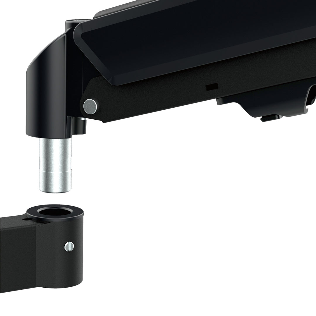 Soporte para 2 monitores Maclean, resorte de gas, 17"-32", 2-10kg, negro, MC-136